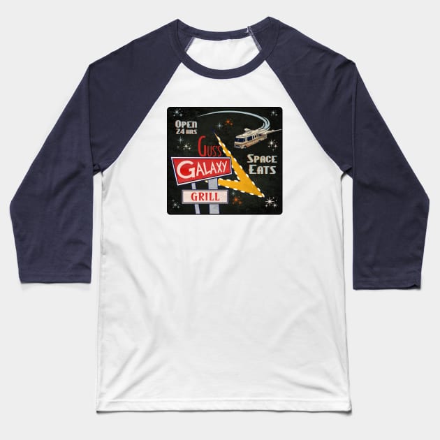 Gus's Galaxy Grill Baseball T-Shirt by ChetArt